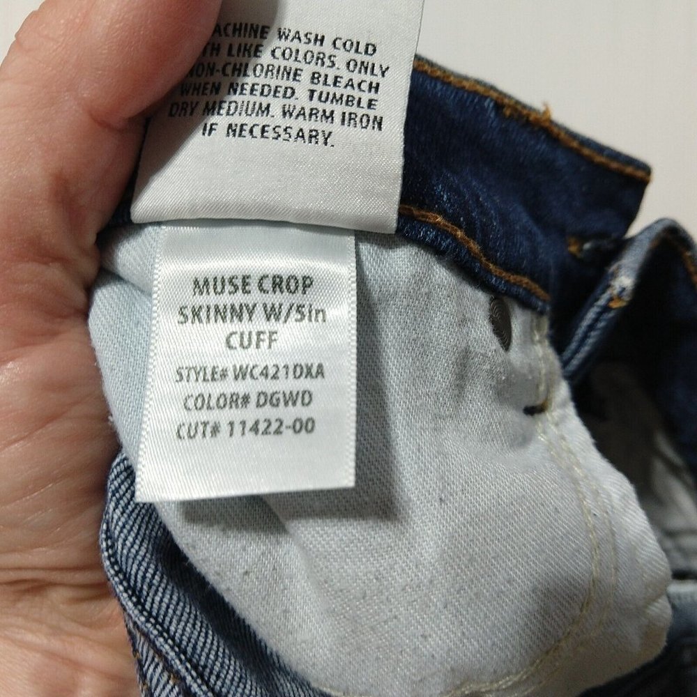Hudson Jeans Muse Crop Skinny Jeans Size 24 5in Cuff DGWD Wash Blue Denim Womens - Picture 12 of 12